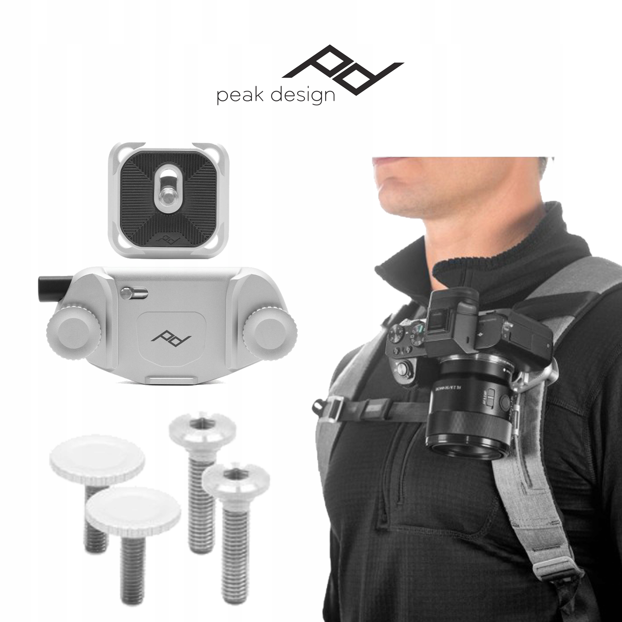 Peak Design uchwyt Capture V3 płytka standard srebrny