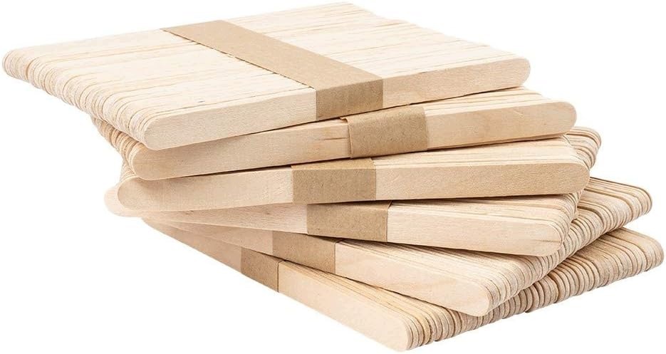 Dřevěné Tyčinky 14CM 300 Kusů Zmrzliny Craft Voskování
