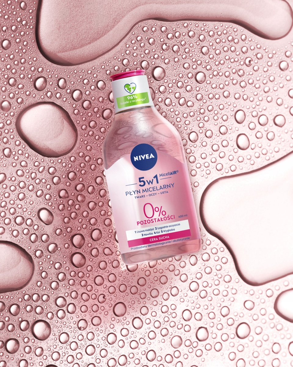 Płyn micelarny do twarzy NIVEA cera sucha 400ml x2 Typ skóry Sucha