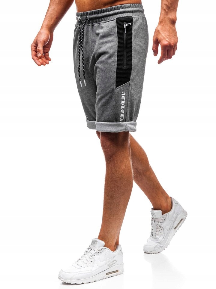 

Spodenki Dresowe Szaro-białe Q3874 DENLEY_2XL