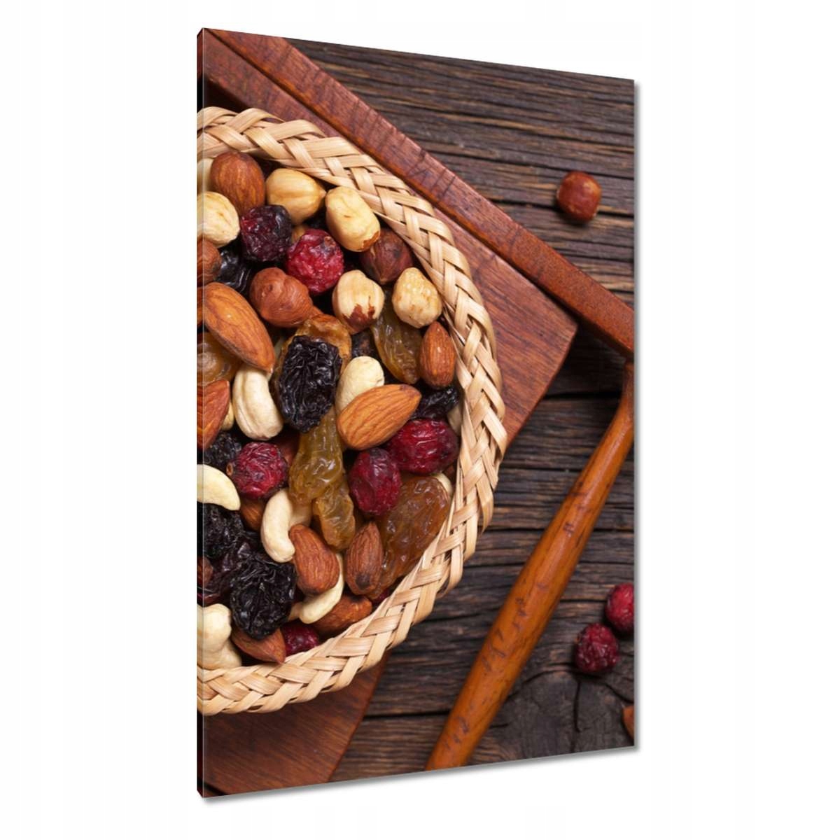 Obrazy 80x120 Mísa sušených oříšků a sušených ovocí