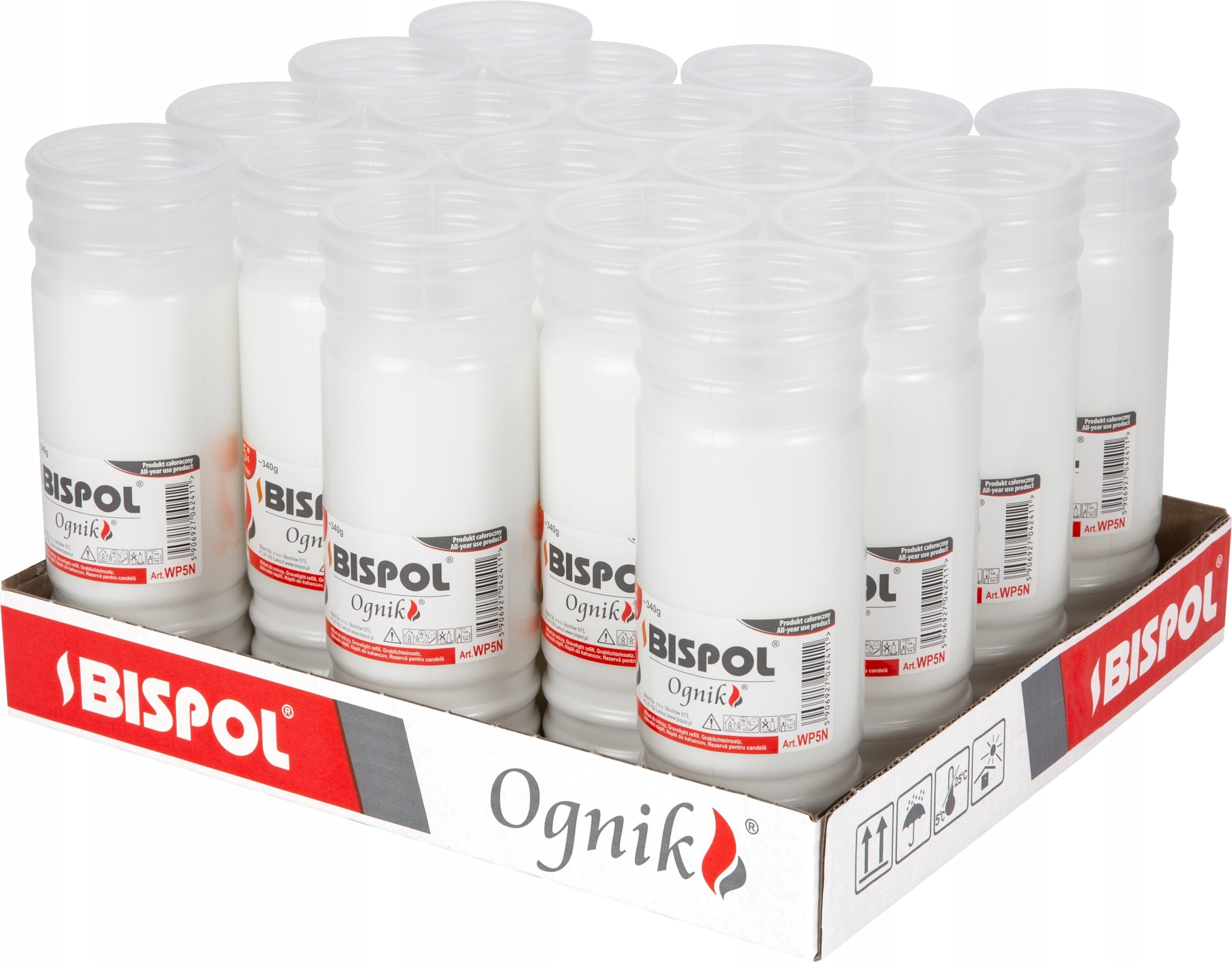 do hřbitovních svíček náplně do svíček Bispol WP5N 120H 18ks