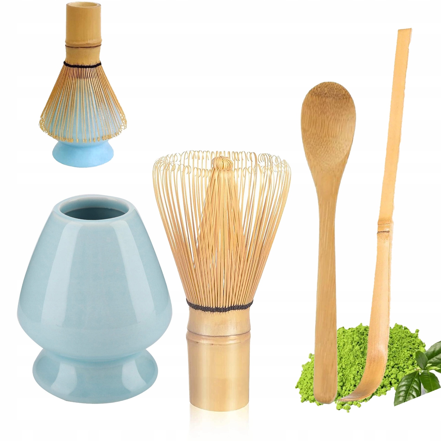 Levně Čaj Sada Metliček Štětec Stojan Dárková Lžička 4V1