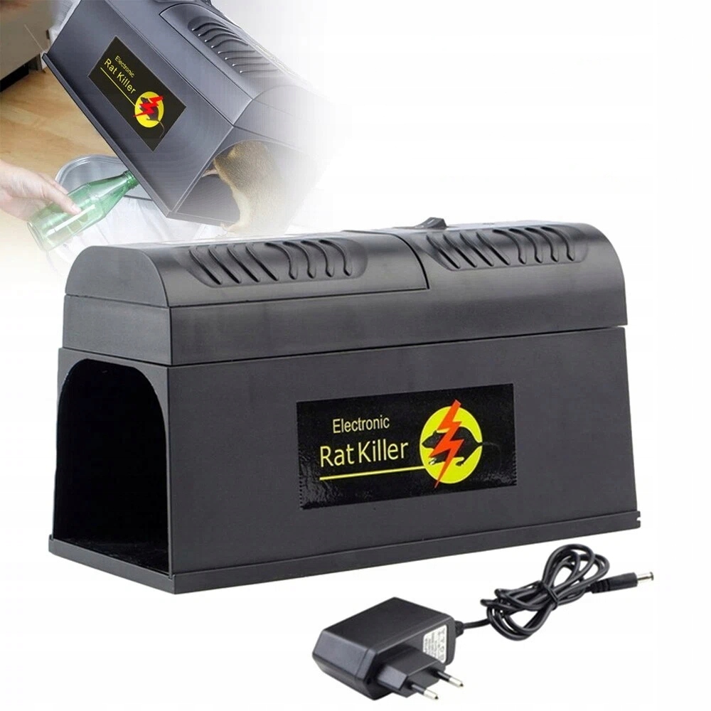 Profesionální Elektrická Past Na Krysy Myšy Hlodavce Černá Nová