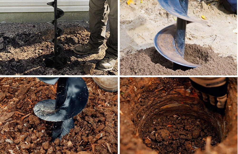 WIERTNICA GLEBOWA ŚWIDER SPALINOWY do gleby otworów + WIERTŁO 250MM / 80CM Maksymalna średnica wiercenia 250 mm