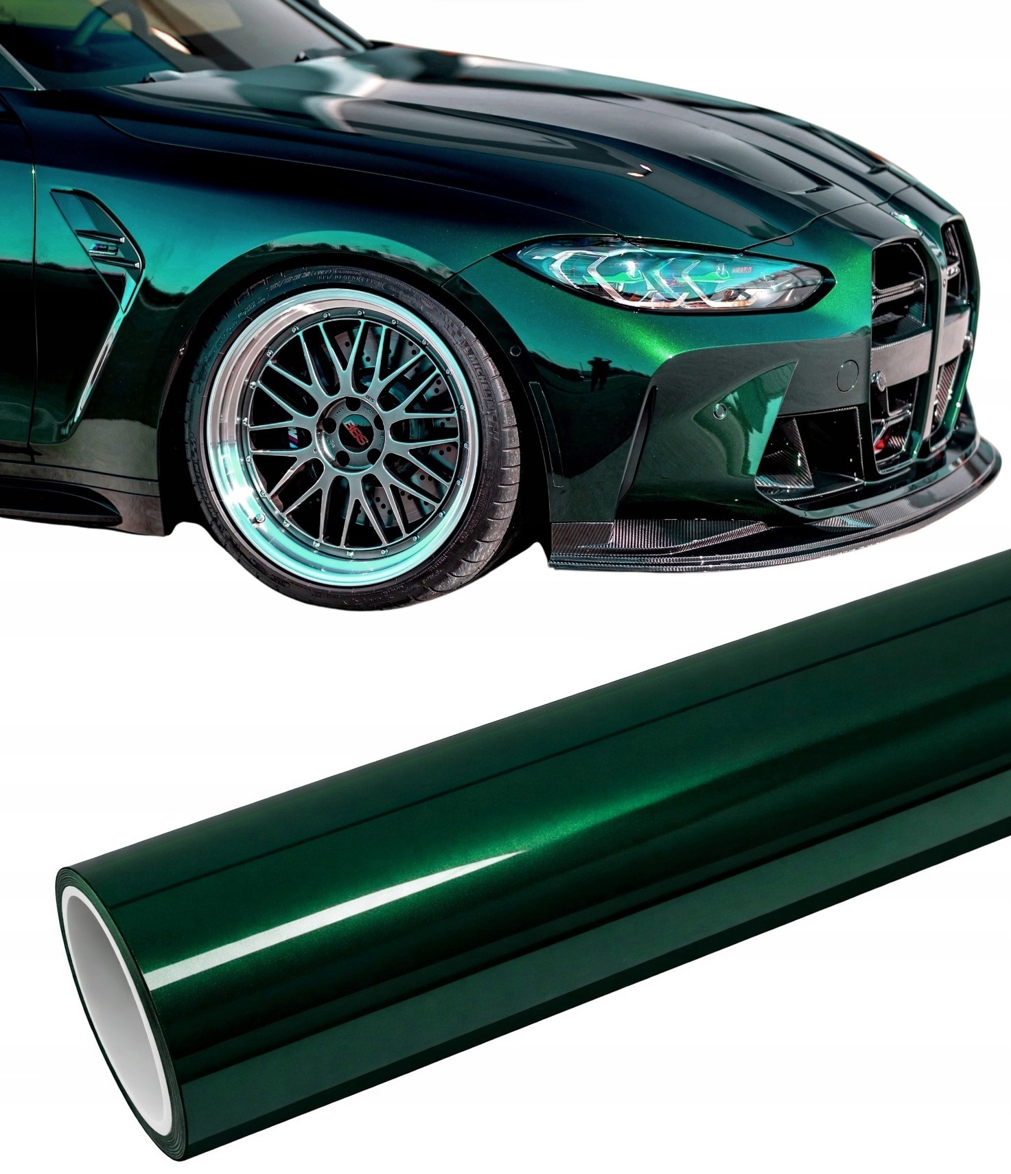 Fólie Zelený Diamant Metallic 200 cm x 152 cm Automobilová Dýha S Lesklým Pet