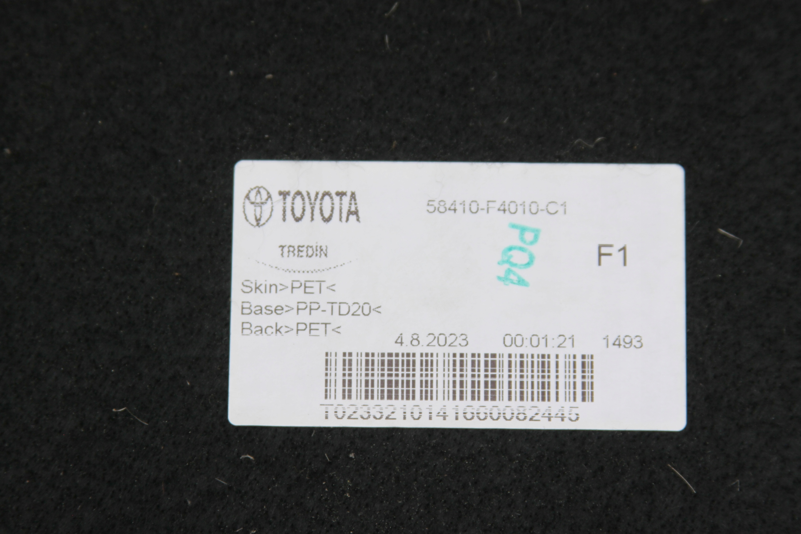 mats floor boot TOYOTA C-HR and 16-23r original