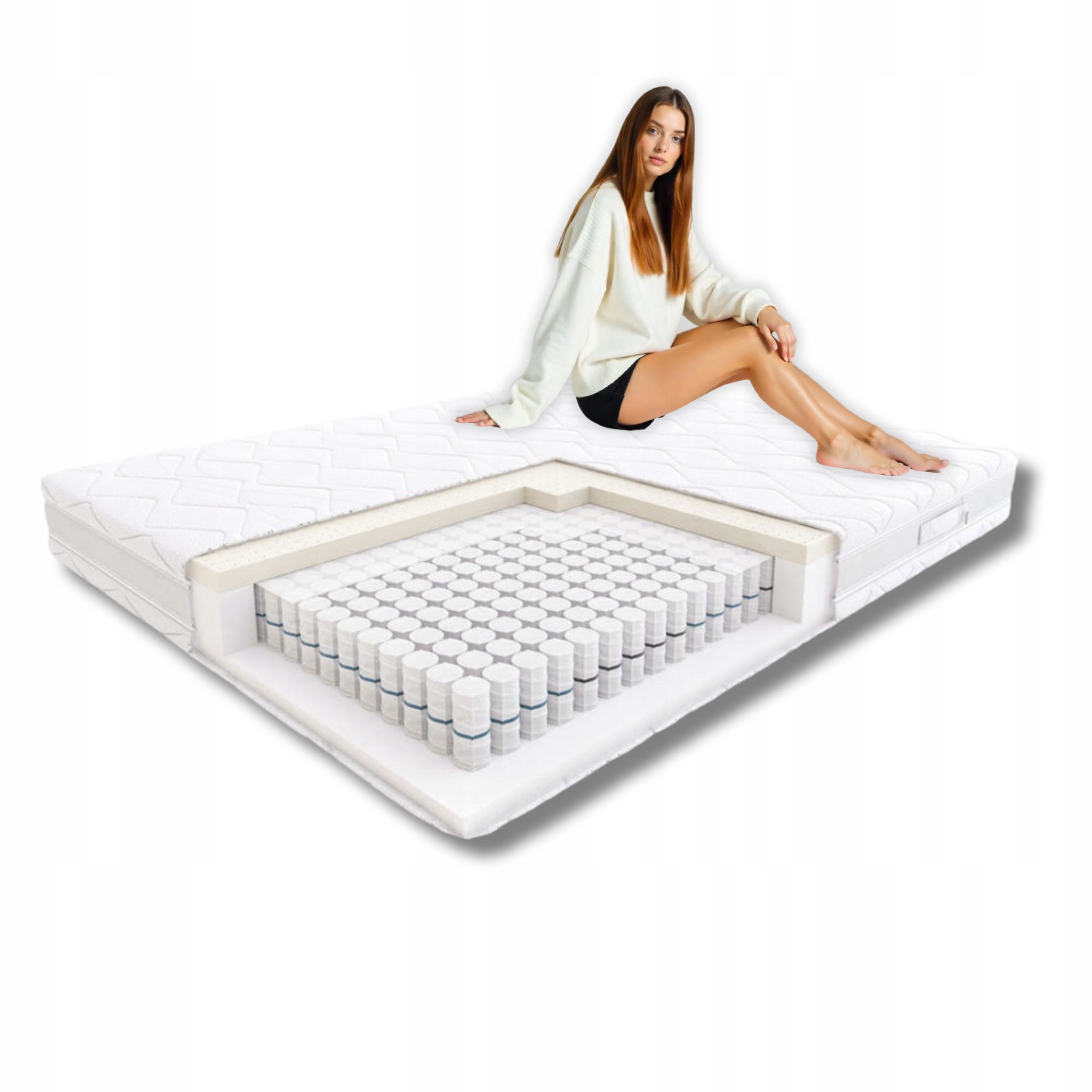 Materac 160x200 sprężynowy Hilding Tango Velvet New twardy