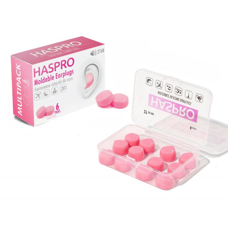 

Haspro Formowane zatyczki silikonowe dopasowane 6x