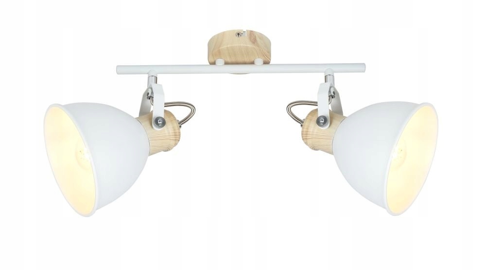 Spotová dvouplamenná lampa Wiho Globo 54018-2 bílá imitace dřeva