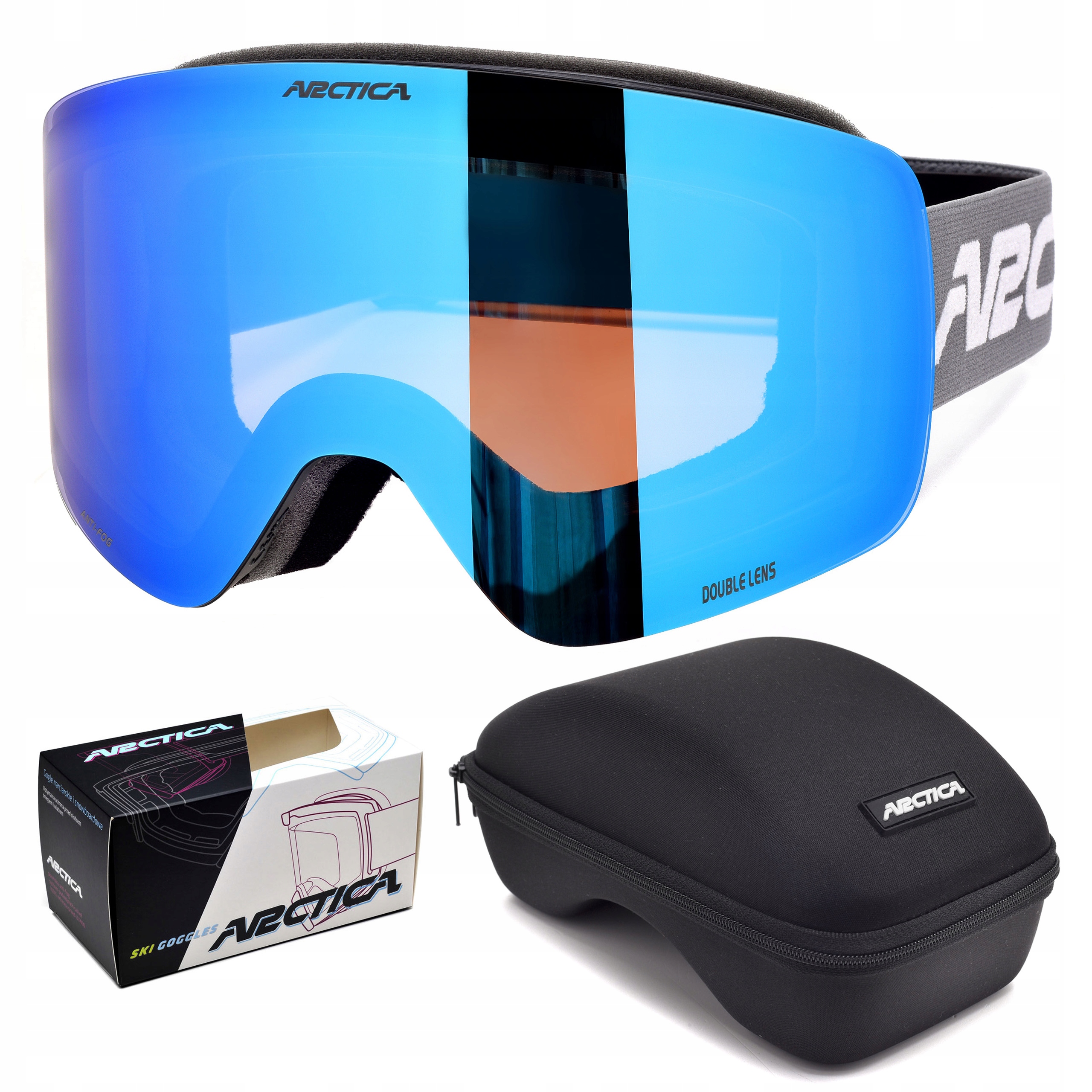 Lyžařské Brýle Arctica G-122C Nezamlžující Se S Dvojitým Sklem UV400 Pouzdro