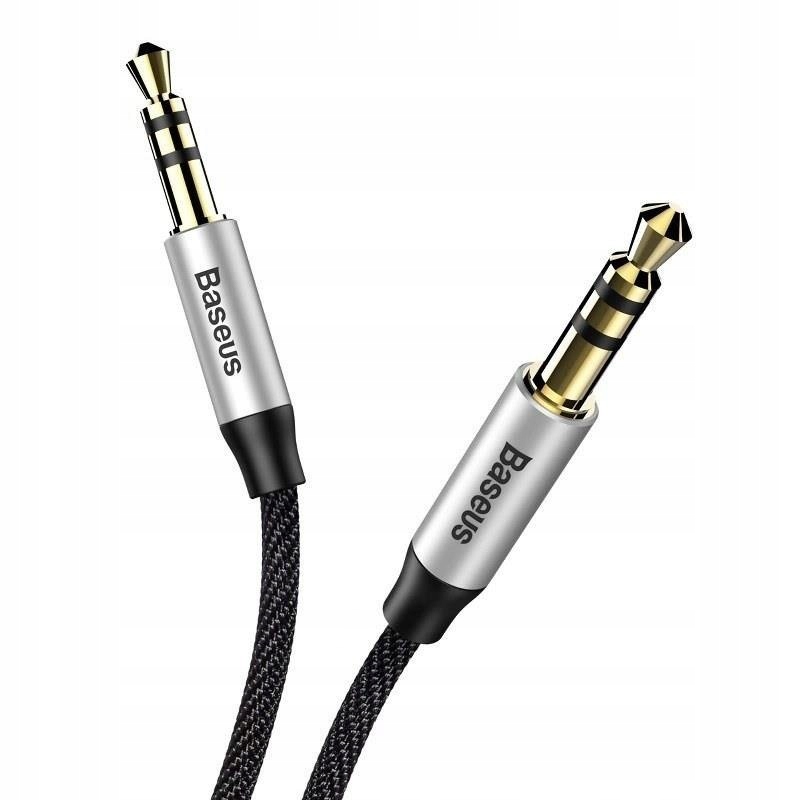 Kabel przewód audio Aux wtyk wtyk jack 3.5 mm stereo Baseus CAM30-BS1 100