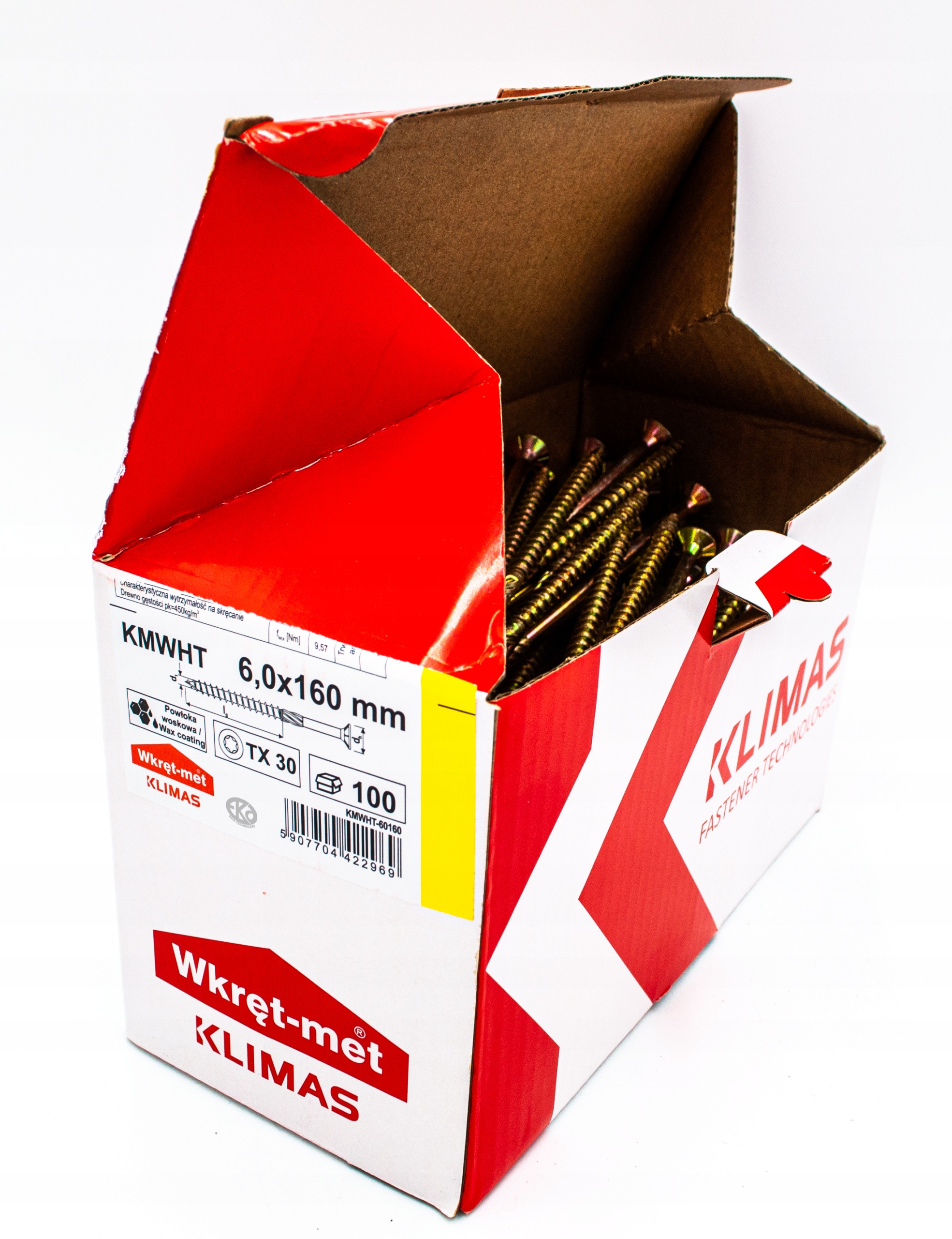 

Wkręty Ciesielskie 6X160 Torx Łeb Stożkowy 100szt