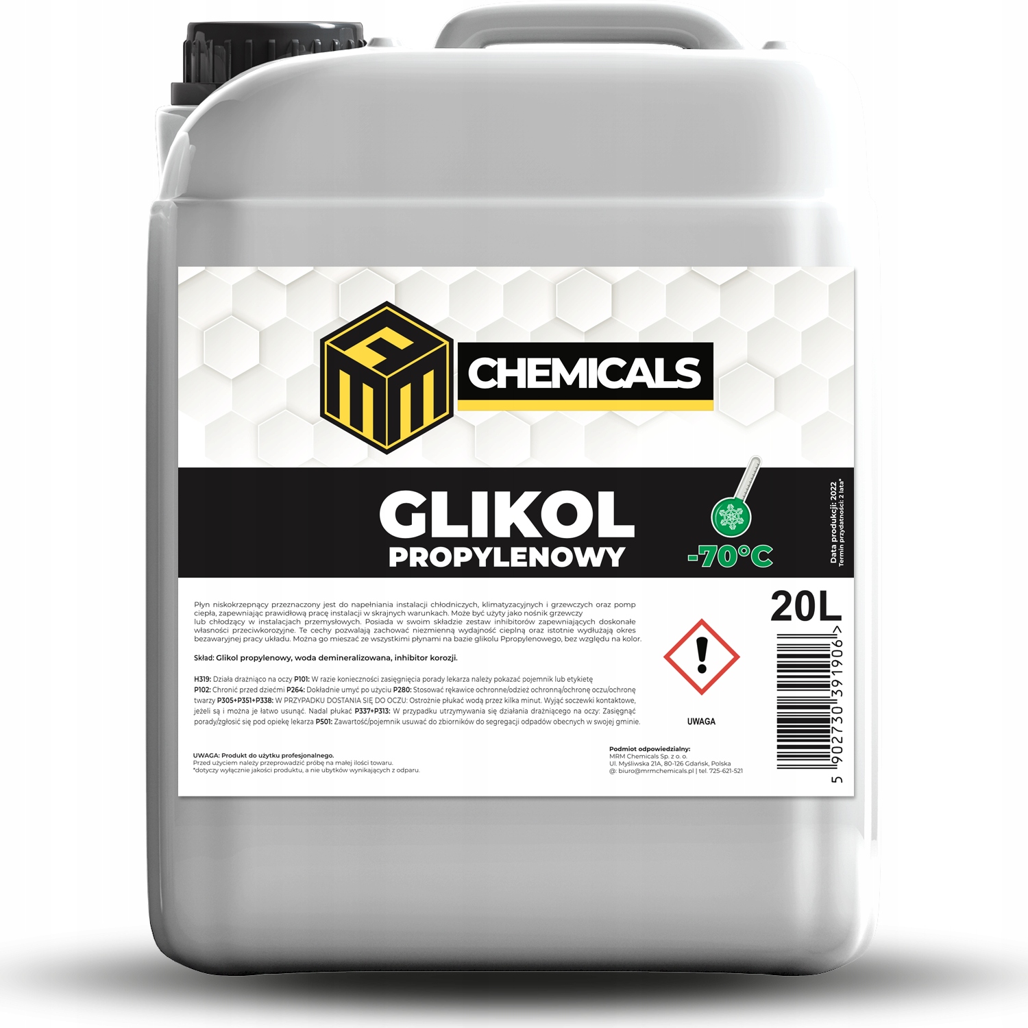 

Koncentrat Glikol Propylenowy solarny Co -70°C 20L