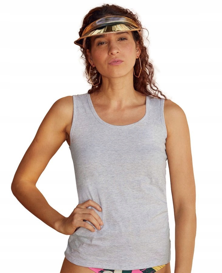 

Damska bokserka Top Gładka ramiączka szara XL