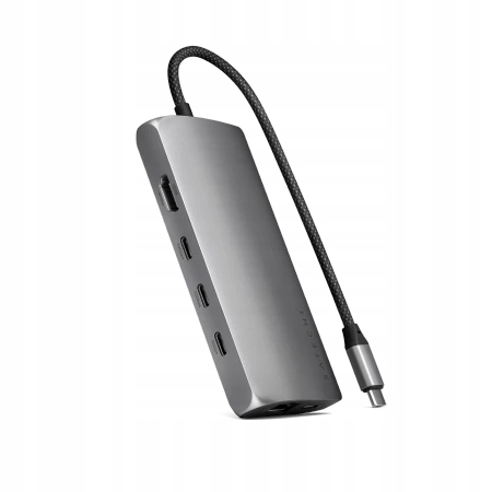 Satechi Usb-c Multiport Adapter 8K Usb-c, Hdmi, 3x Usb 3.2 Gen2 10Gbps, Sd
