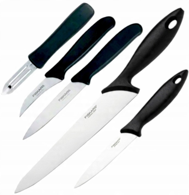 

Zestaw 5 noży z obieraczką Fiskars noże Essential