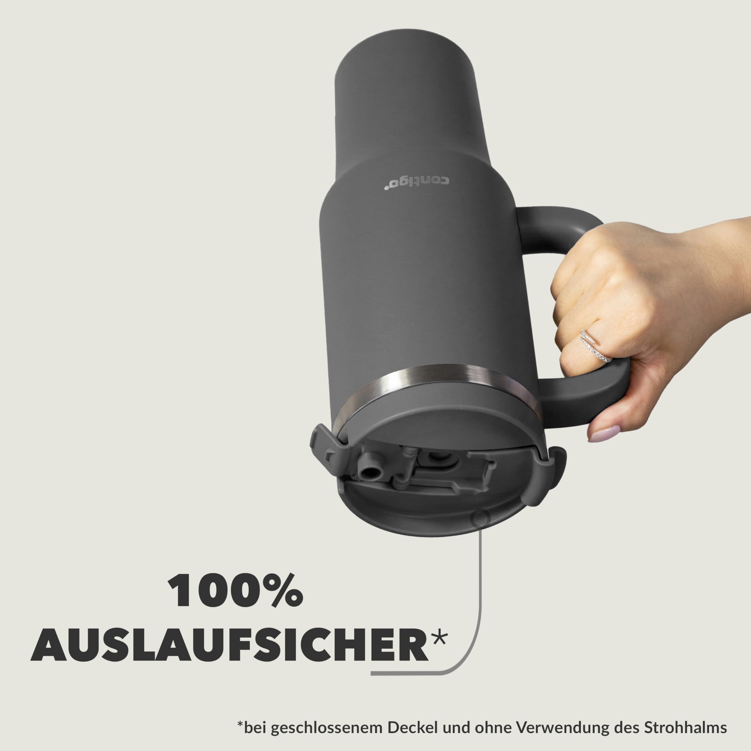 CONTIGO Butelka Termiczna Stalowa 1200 ml Z Uchem I Słomką BPA Free — miniatura 4
