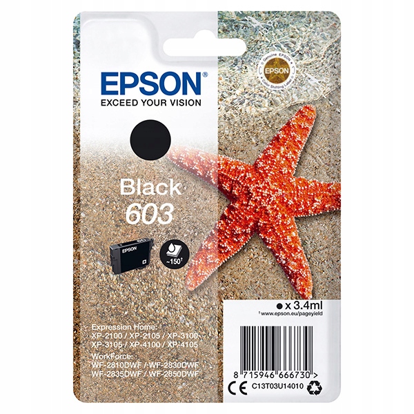 

Tusz org. Epson 603 Bk T03U1 WF2810 WF2830 WF2850
