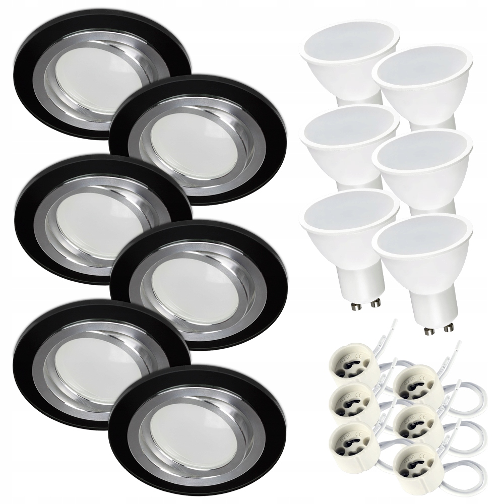 Oprawa halogen ruchoma szklana żarówka Led GU10 7W ciepła