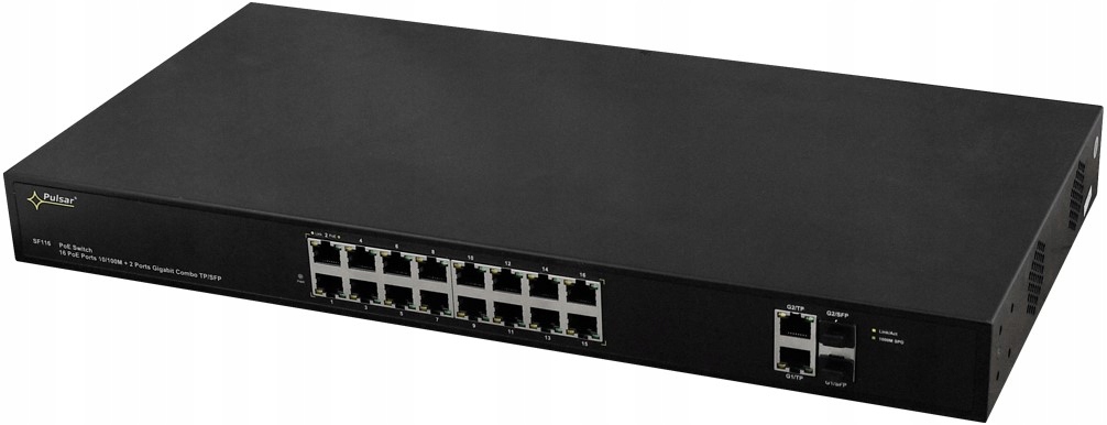 Switch Pulsar SF116 2x Sfp 2xUpLink 16x PoE