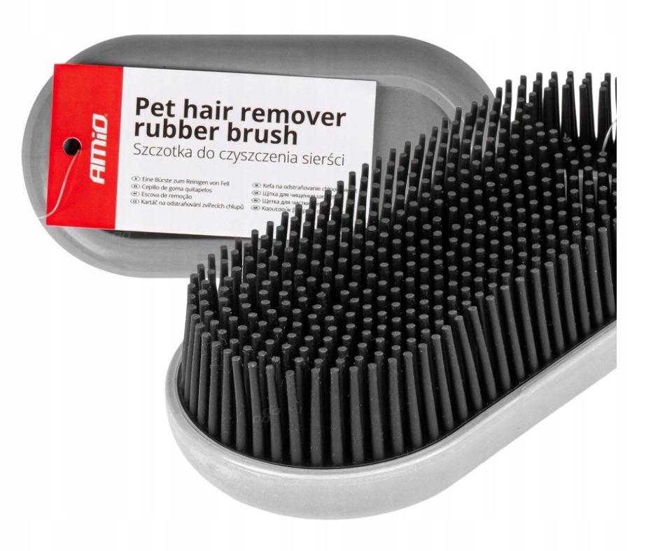 Szczotka gumowa do czyszczenia sprzątania sierści zwierząt AMIO-04020