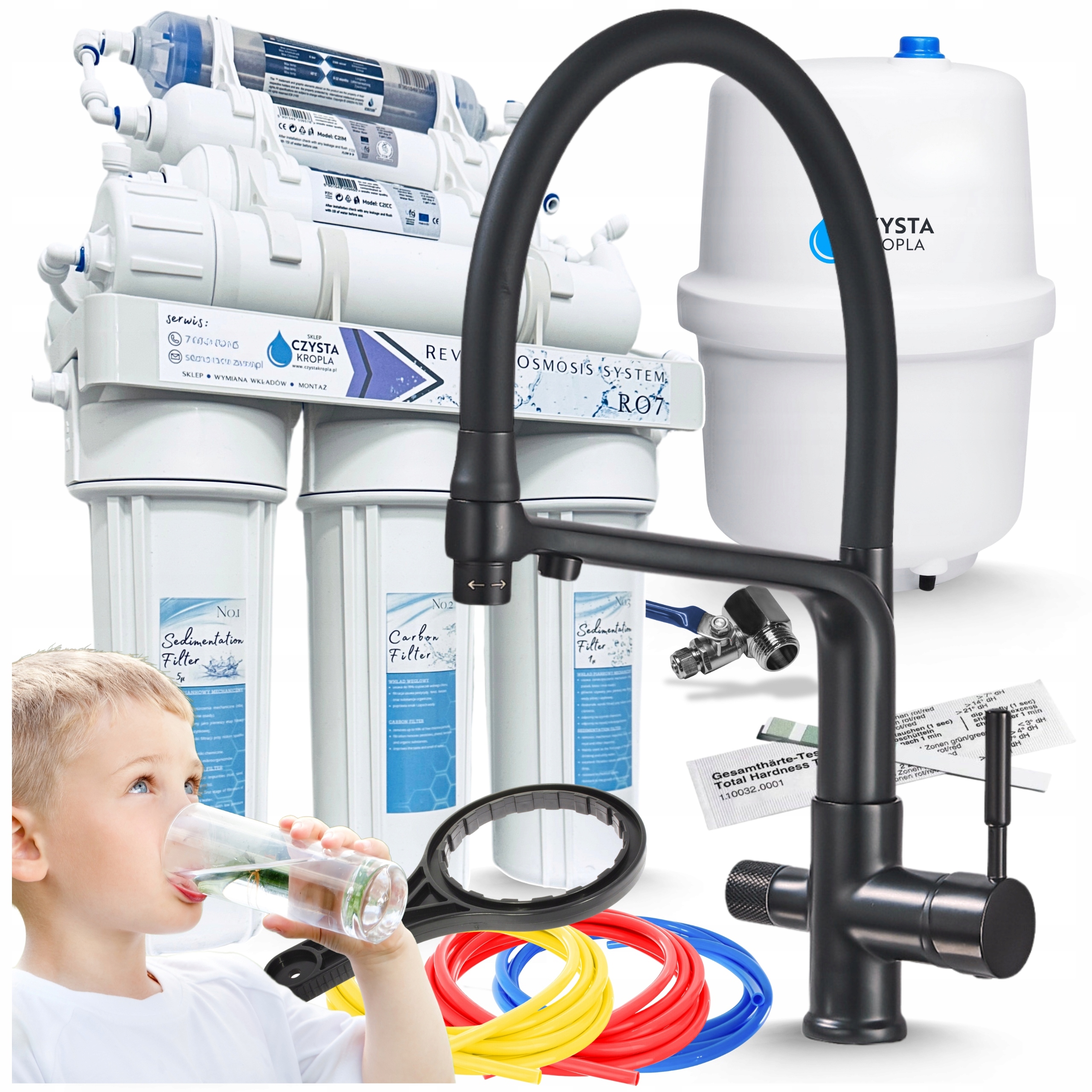 Systém Ro reverzní osmózy Zařízení pro strukturování vody Kohoutek Sada