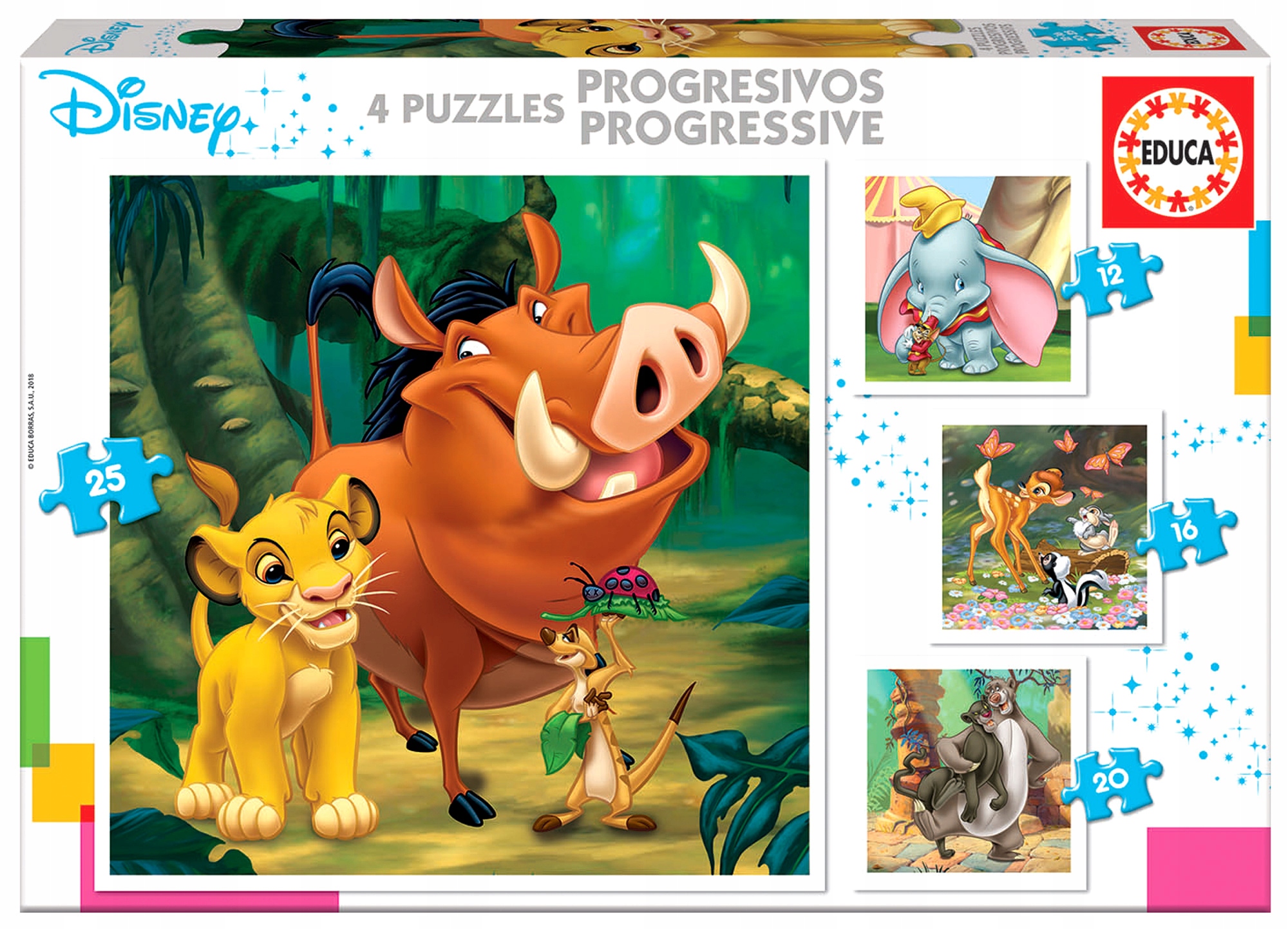 

Educa Puzzle 12 16 20 25 Bohaterowie bajek Disneya