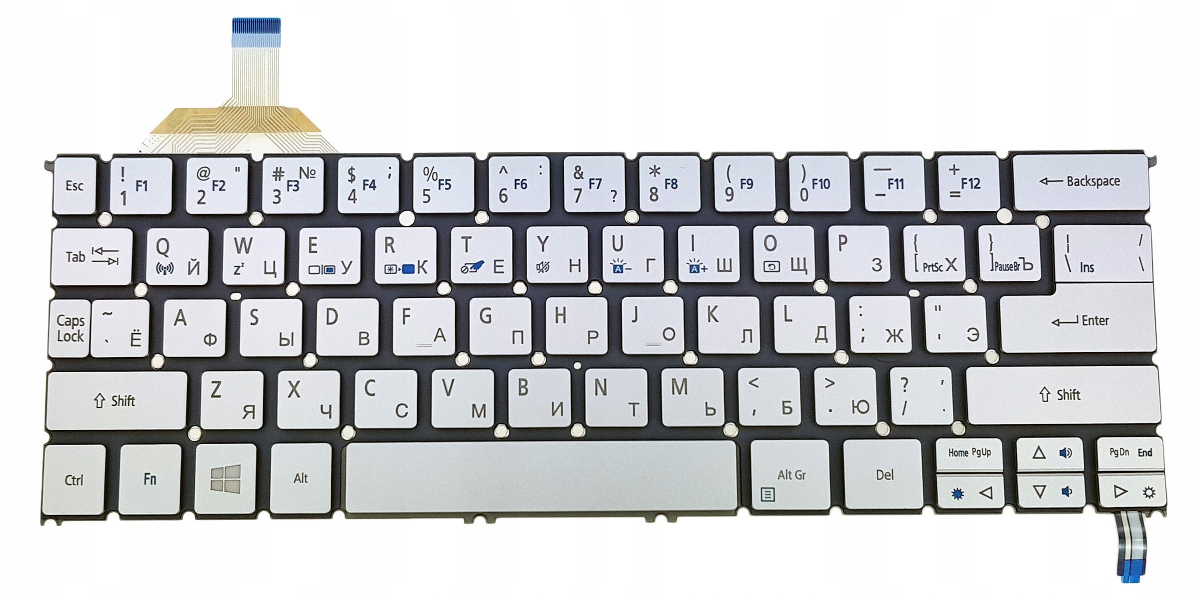 Nowa Klawiatura Do Laptopa Acer Aspire S7-391 Rosyjska