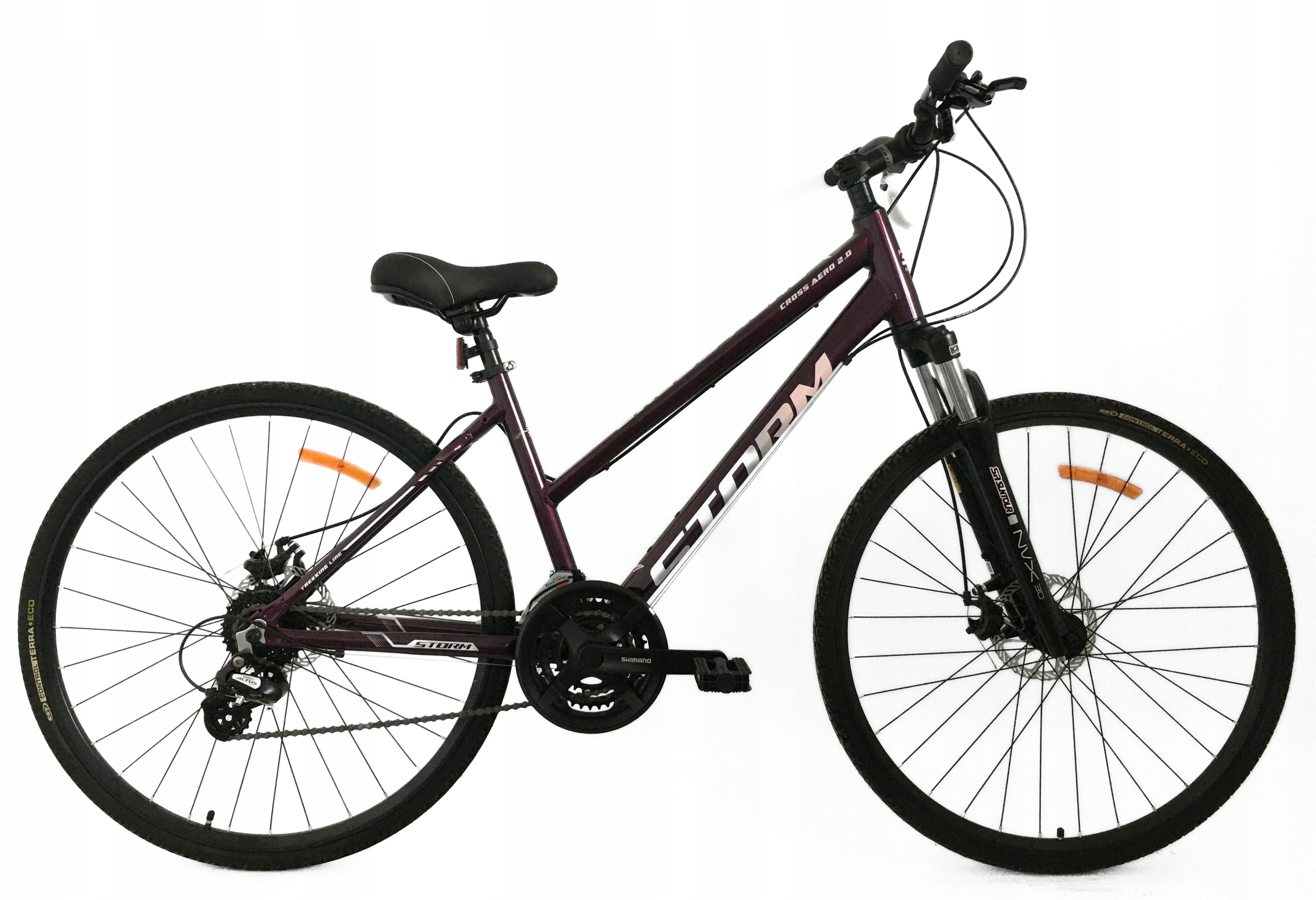 Rower Storm Cross Aero 2.0 Lady fioletowy 17