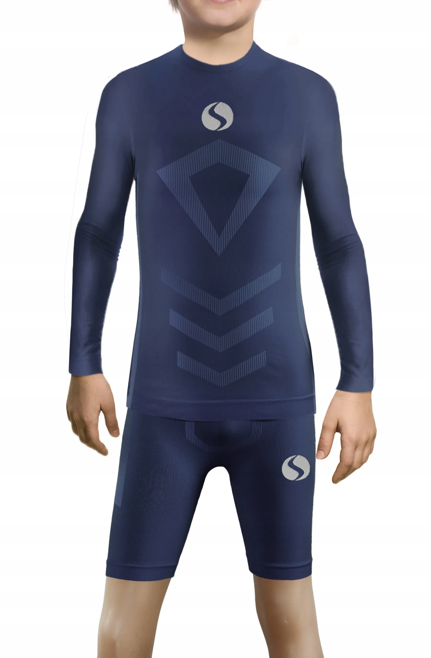 Sesto Senso Komplet Thermo chlapec s dlouhým rukávem a kraťasy Granát 116-140 4XS/3XS