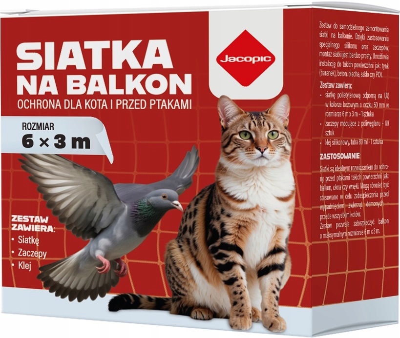 Levně Sada 6 X 3 Na Balkon Pro Kočky A Proti Holubům