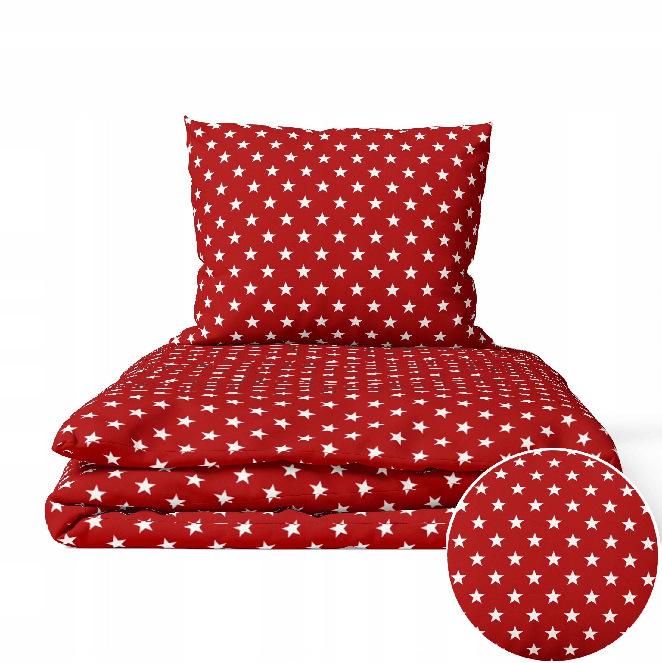 Hotelové Povlečení 160x200 1 povlak na polštář Bavlna 100%, vzor: Hvězdičky červené