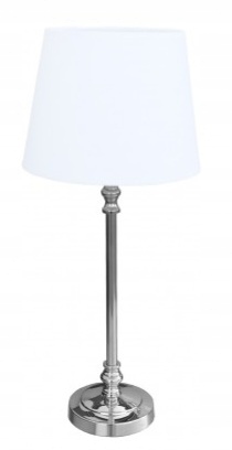 malá nočná lampa Lampa noha lampy strieborná chrómovaná glamour hamptons 36 cm