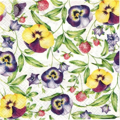 

Serwetki Bratki Wiosenne Kwiaty Łąka 20 Szt.