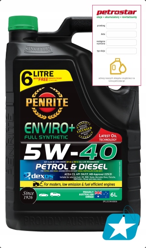 Penrite Enviro+ 5V40 6 L
