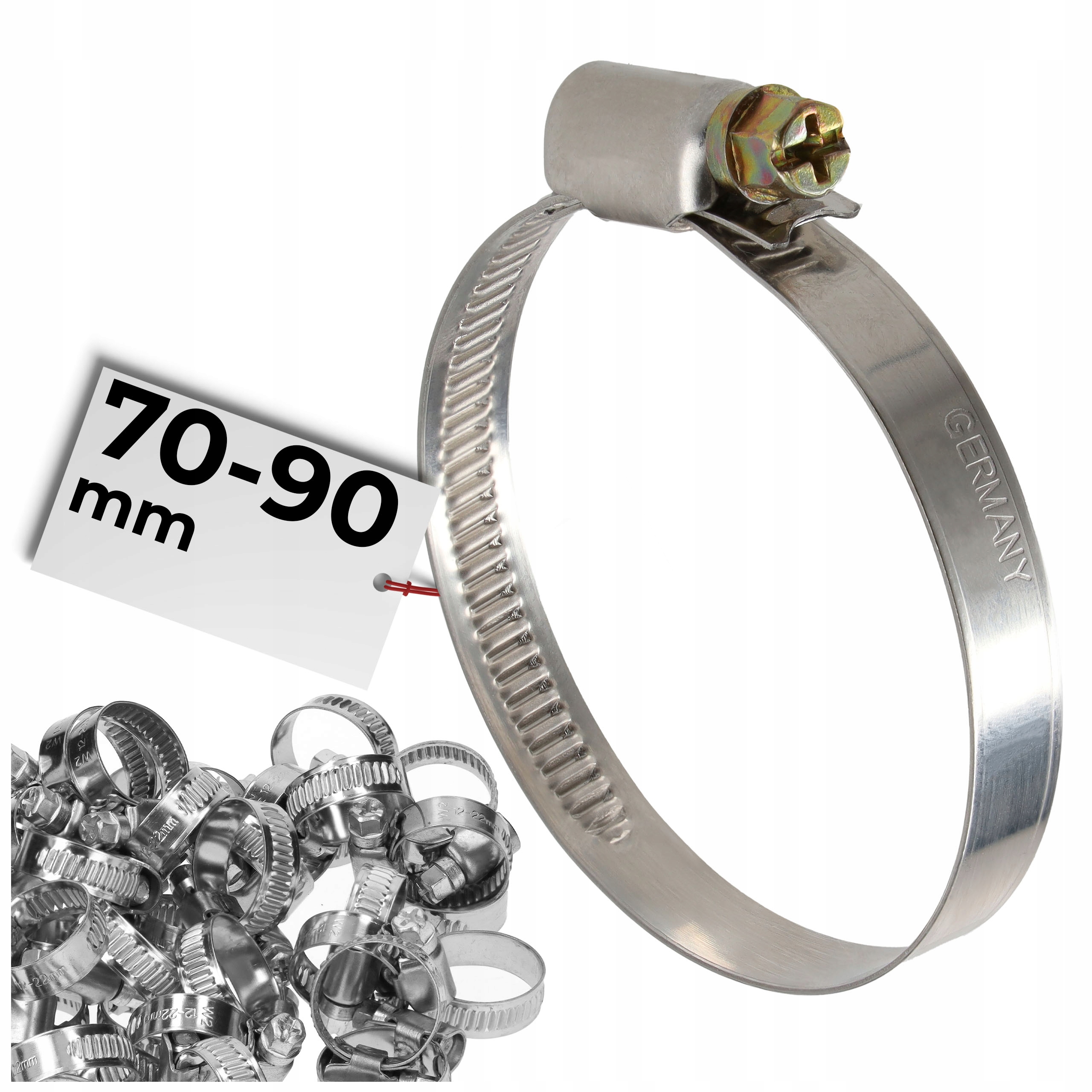 10x Opaska ślimakowa 70 Zaciskowa 70-90 mm