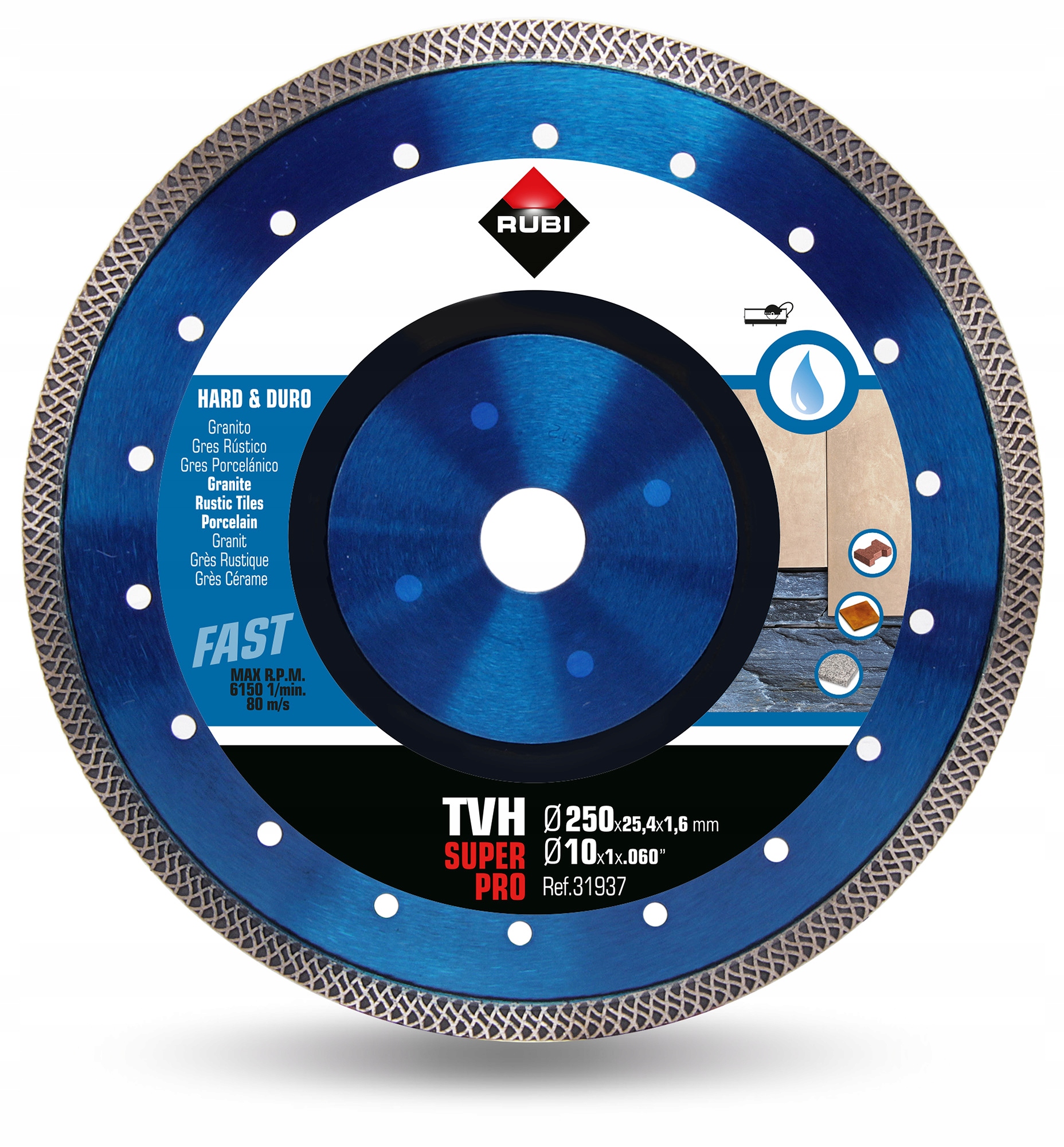 Rubi Diamantový Kotouč Tvh 250 x 25,4 mm Superpro