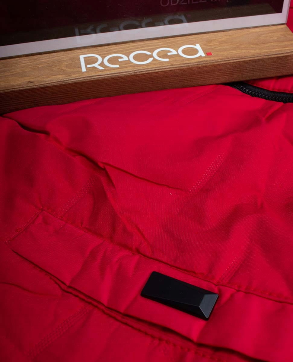 KURTKA MĘSKA PRZEJŚCIOWA Z KAPTUREM CZERWO rozmiar L Kolor czerwony