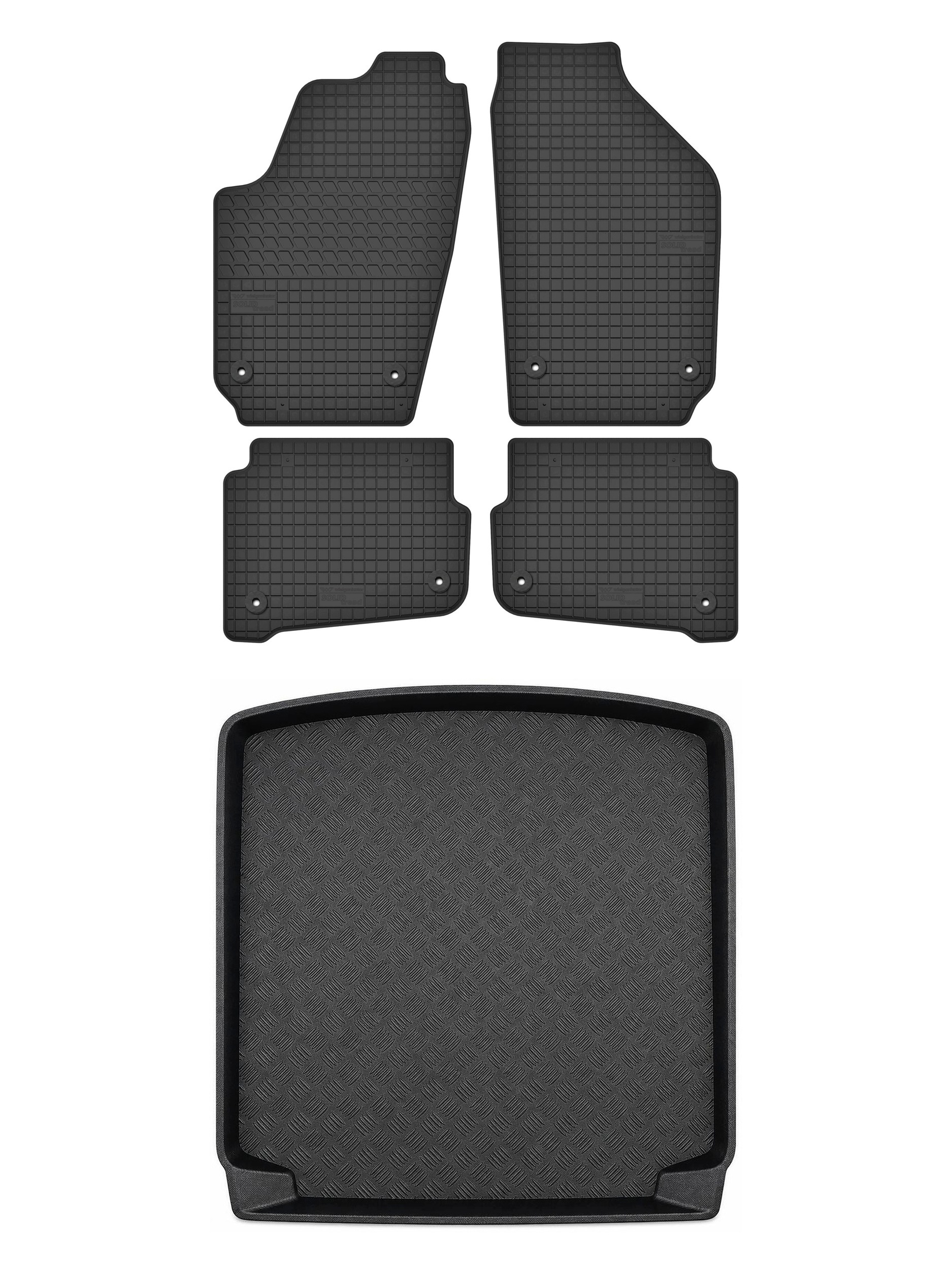 Gumové koberce SolidTread rohož do kufru pro: Škoda Fabia I 1999-2007