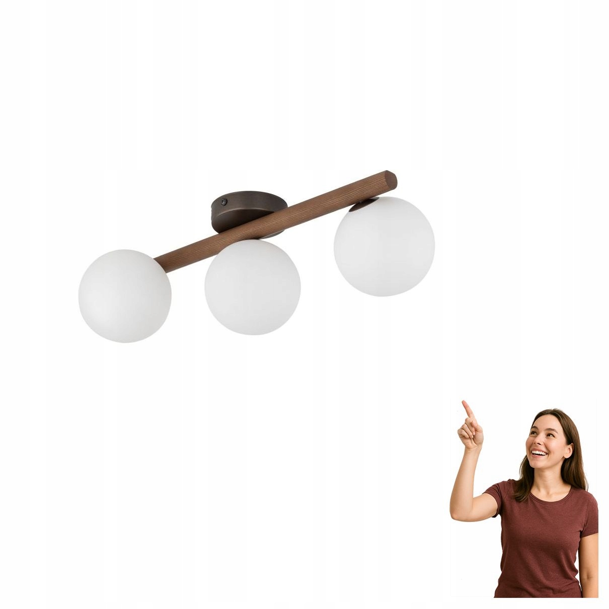 Stropná lampa Estera Wood Orech 10269 Tk Lighting