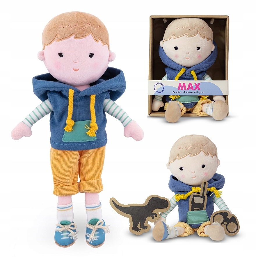 PETITE&MARS MASKOTKA PLUSZOWA MAX 35 cm Lalka Przytulanka Laleczka 0m+