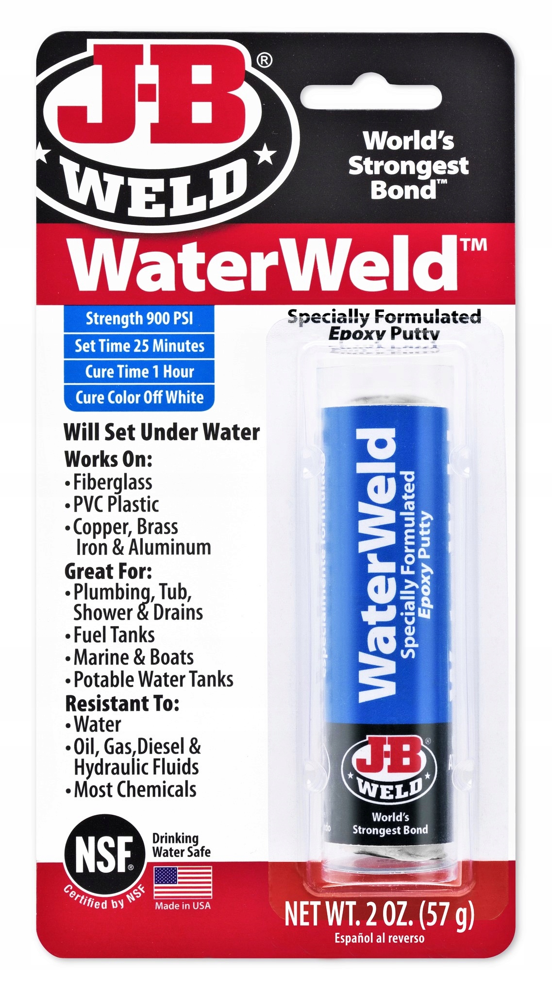 

Jb Weld WaterWeld klej naprawczy epoxy Wodoodporny