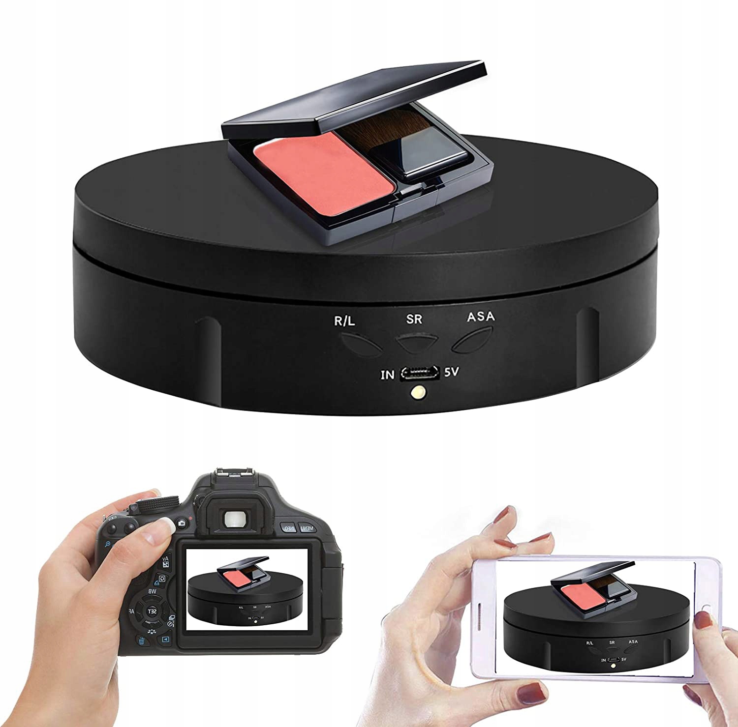 STÓŁ PODSTAWKA OBROTOWA ELEKTRYCZNY USB 360° 145mm Model STÓŁ OBROTOWY 360°