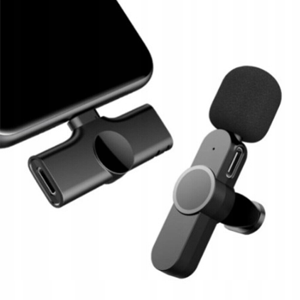 Bezprzewodowy mikrofon krawatowy do iPhone'a Vlog