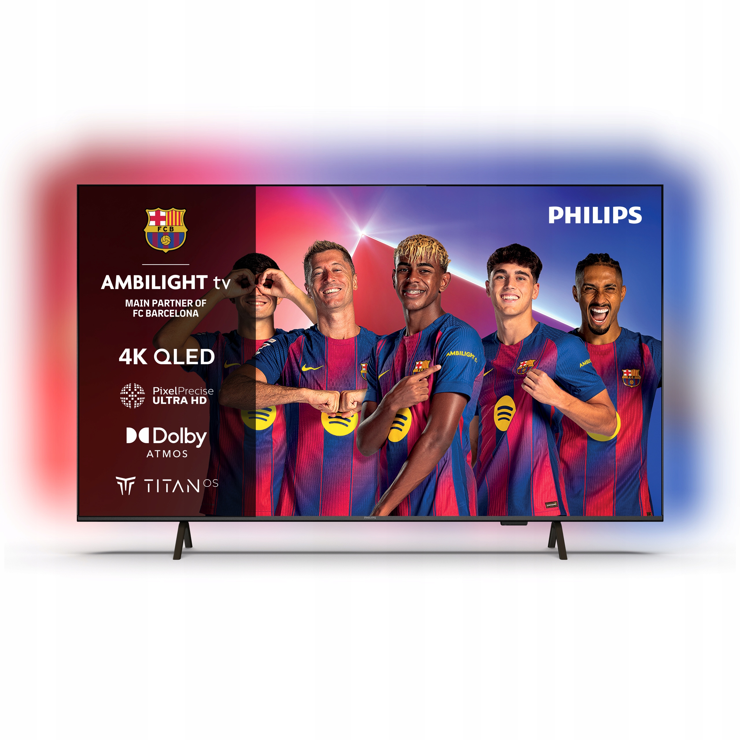 Telewizor 43 cale Qled Philips 43PUS8450 4K Uhd czarny