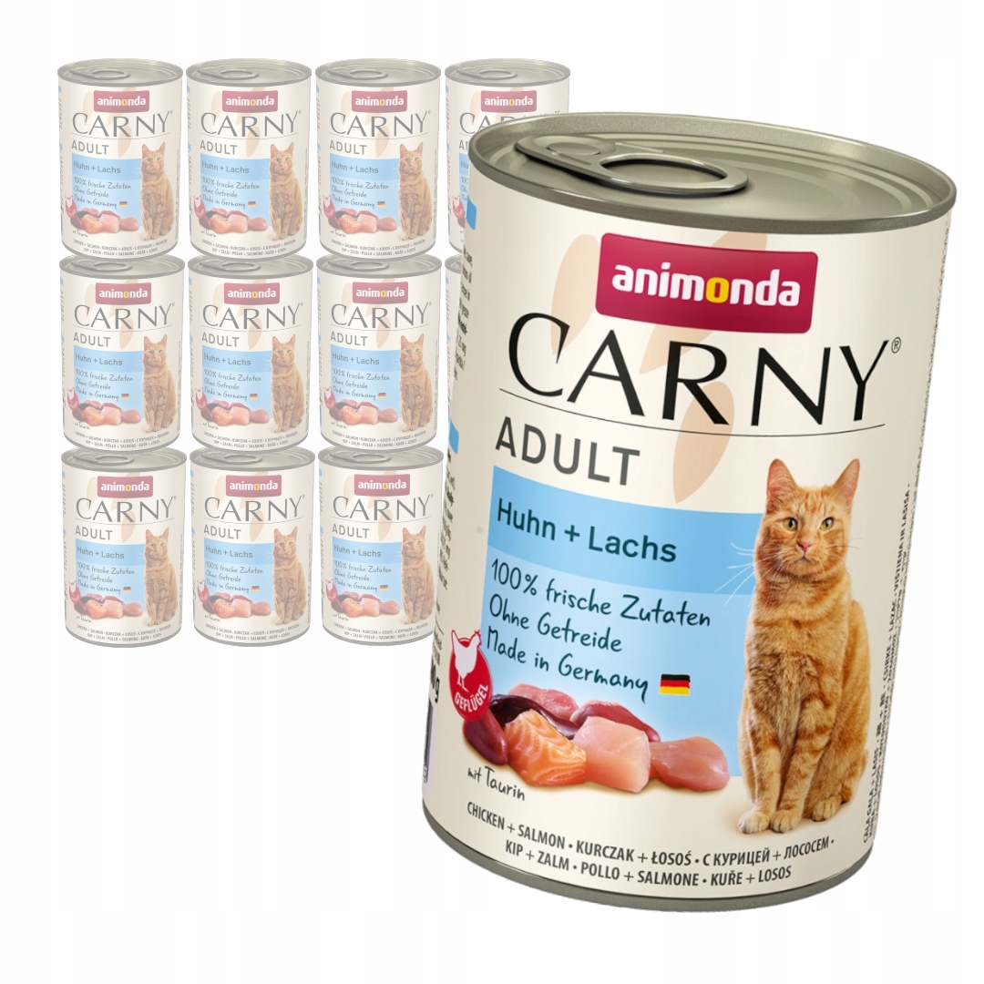 Levně Animonda Carny Adult 12x400g Mokré Krmivo Pro Kočky s kuřecím masem a lososem