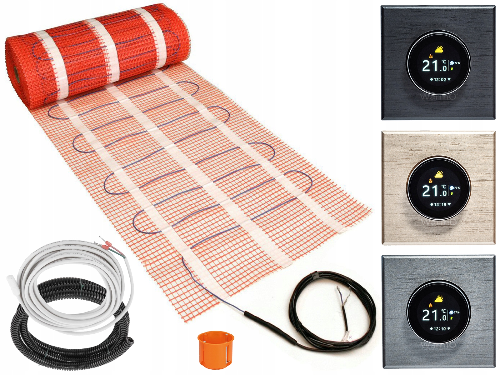 Sada Thermotec Ohrievacia Podložka pod dlaždice 24 m2 140 W/m2 Warmo B70 Wifi