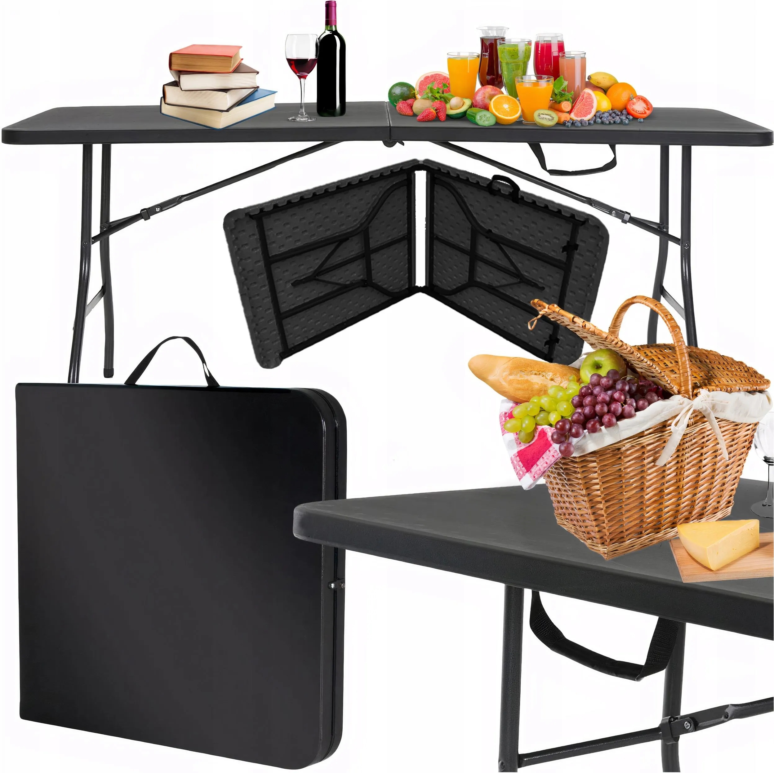 Stół Rozkładany Składany Ogrodowy Cateringowy Turystyczny Bankietowy 180cm