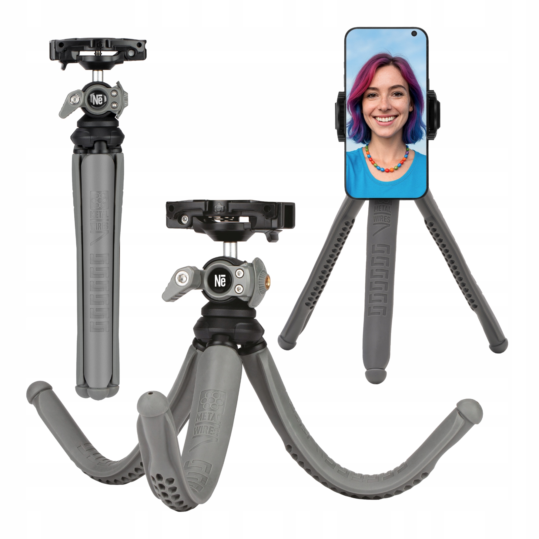 Statyw Elastyczny Tripod Fotograficzny Udźwig 2 Kg Głowica Kulowa Newell